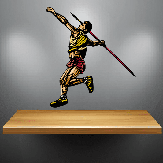 Outdoor Competition Runner Track and Field Team Vinyl Sticker featuring outdoor competition runner for custom sports decor in custom size and color