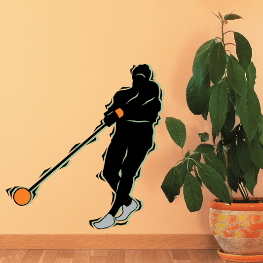 Field Event Competition Runner Outdoor Vinyl Sticker featuring field event competition runner for custom sports decor in custom size and color