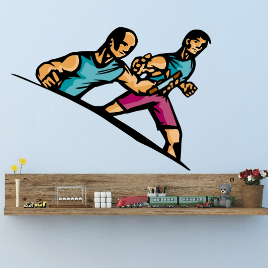Image of Track And Field Wall Decal - Vinyl Sticker - Car Sticker - Die Cut Sticker - CDSCOLOR093