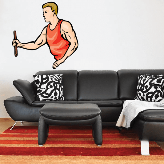 Image of Track And Field Wall Decal - Vinyl Sticker - Car Sticker - Die Cut Sticker - CDSCOLOR097