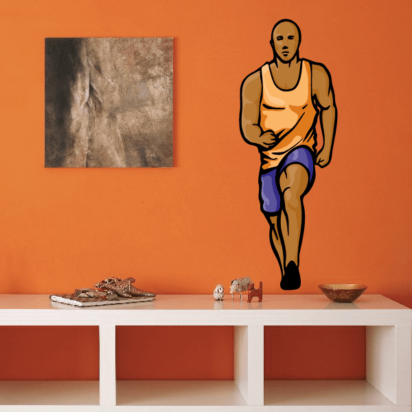 Image of Track And Field Wall Decal - Vinyl Sticker - Car Sticker - Die Cut Sticker - CDSCOLOR098