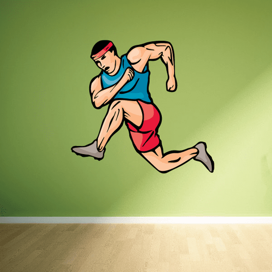 Image of Track And Field Wall Decal - Vinyl Sticker - Car Sticker - Die Cut Sticker - CDSCOLOR101