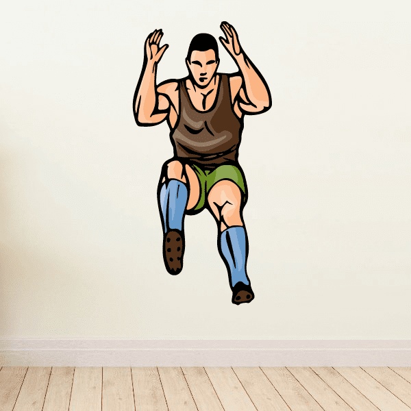 Image of Track And Field Wall Decal - Vinyl Sticker - Car Sticker - Die Cut Sticker - CDSCOLOR105