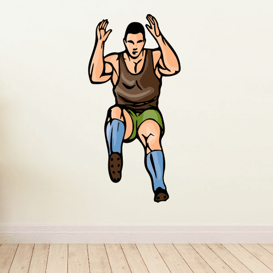 Image of Track And Field Wall Decal - Vinyl Sticker - Car Sticker - Die Cut Sticker - CDSCOLOR105