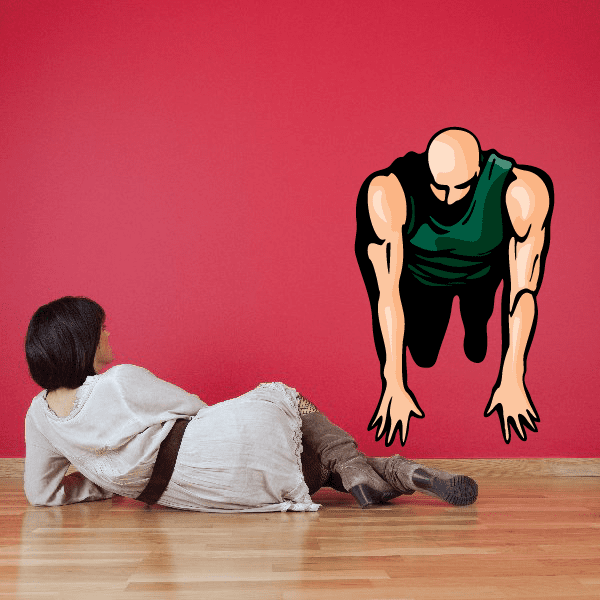 Image of Track And Field Wall Decal - Vinyl Sticker - Car Sticker - Die Cut Sticker - CDSCOLOR106