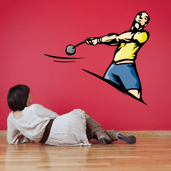 Image of Track And Field Wall Decal - Vinyl Sticker - Car Sticker - Die Cut Sticker - CDSCOLOR114