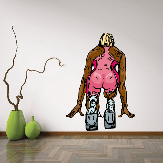 Image of Track And Field Wall Decal - Vinyl Sticker - Car Sticker - Die Cut Sticker - CDSCOLOR118