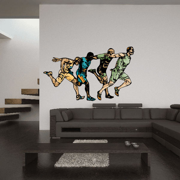 Image of Track And Field Wall Decal - Vinyl Sticker - Car Sticker - Die Cut Sticker - CDSCOLOR127