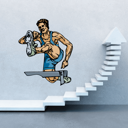 Image of Track And Field Wall Decal - Vinyl Sticker - Car Sticker - Die Cut Sticker - CDSCOLOR131