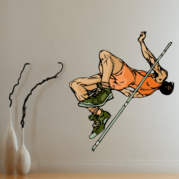 Image of Track And Field Wall Decal - Vinyl Sticker - Car Sticker - Die Cut Sticker - CDSCOLOR136