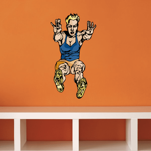 Image of Track And Field Wall Decal - Vinyl Sticker - Car Sticker - Die Cut Sticker - CDSCOLOR138