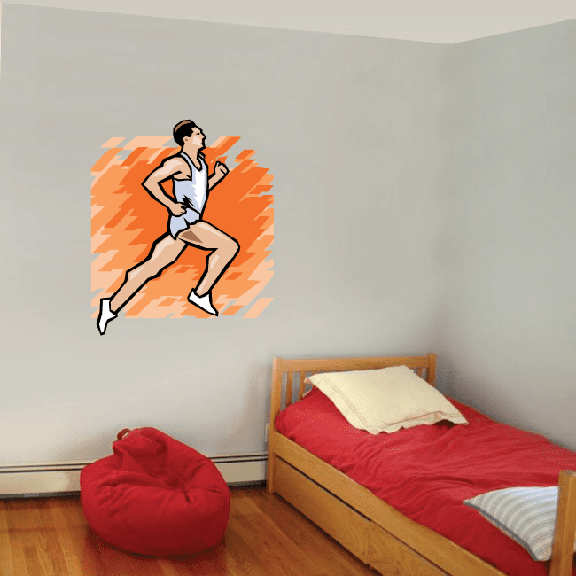 Image of Track and Field Wall Decal - Vinyl Sticker - Car Sticker - Die Cut Sticker - SMcolor001