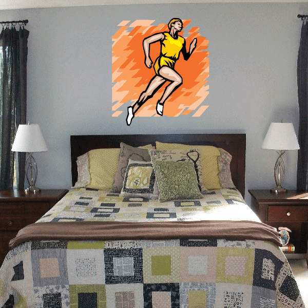 Image of Track and Field Wall Decal - Vinyl Sticker - Car Sticker - Die Cut Sticker - SMcolor004