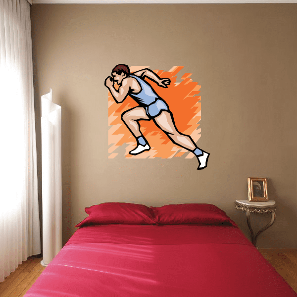 Image of Track and Field Wall Decal - Vinyl Sticker - Car Sticker - Die Cut Sticker - SMcolor005