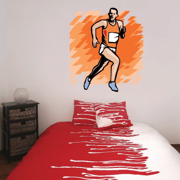 Image of Track and Field Wall Decal - Vinyl Sticker - Car Sticker - Die Cut Sticker - SMcolor007