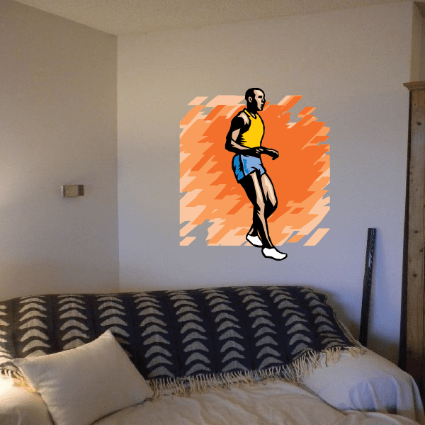 Image of Track and Field Wall Decal - Vinyl Sticker - Car Sticker - Die Cut Sticker - SMcolor008