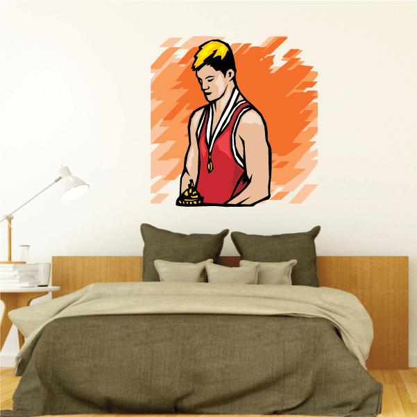 Image of Track and Field Wall Decal - Vinyl Sticker - Car Sticker - Die Cut Sticker - SMcolor011