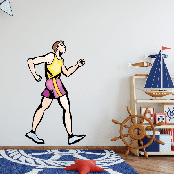 Image of Track and Field Wall Decal - Vinyl Sticker - Car Sticker - Die Cut Sticker - SMcolor023