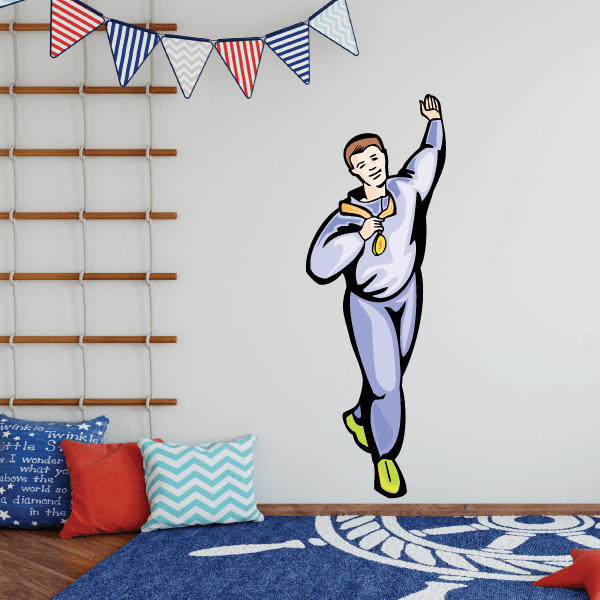 Image of Track and Field Wall Decal - Vinyl Sticker - Car Sticker - Die Cut Sticker - SMcolor024