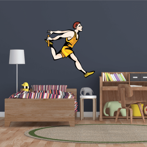 Image of Track and Field Wall Decal - Vinyl Sticker - Car Sticker - Die Cut Sticker - SMcolor026