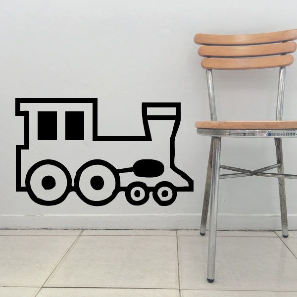 Image of Train Engine Outline Decal