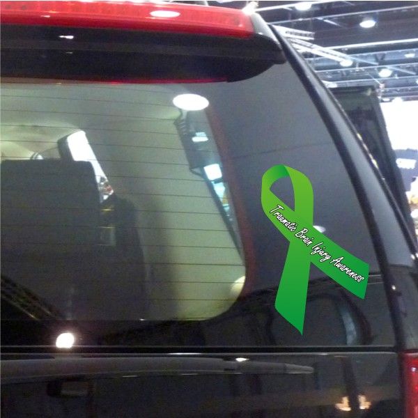 Image of Traumatic Brain Injury Awareness Ribbon Vinyl Sticker