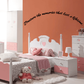 Wall decal with black cursive quote: Treasure the memories that last a lifetime.