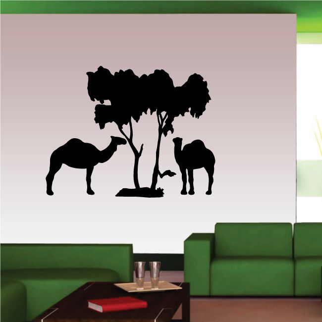 Image of Tree and Camels Decal