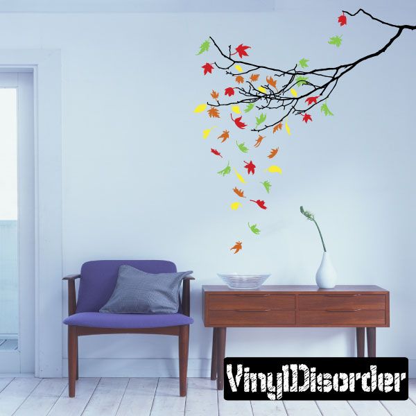 Tree Branches with falling leaves Decal