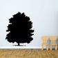 Black tree wall decal with full rounded canopy silhouette