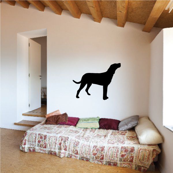 Treeing Walker Coonhound wall decal, black dog silhouette