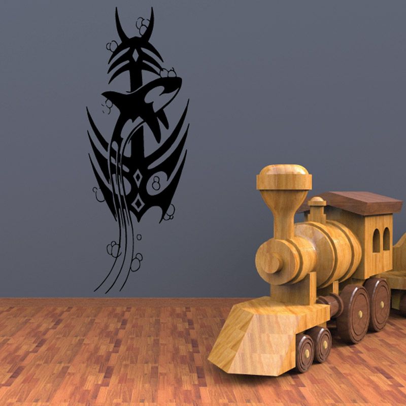 Image of Tribal Anchor and Killer Whale Decal