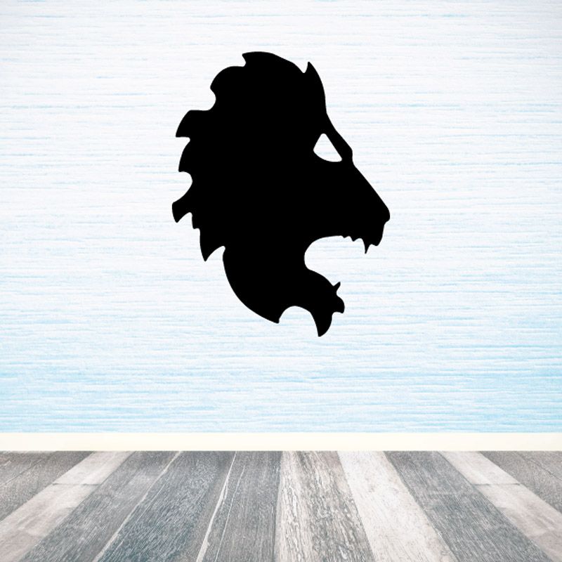 Image of Tribal Art Lion Head Roaring Decal