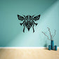 Tribal bee wall decal, black stylized insect design with ornate tribal lines