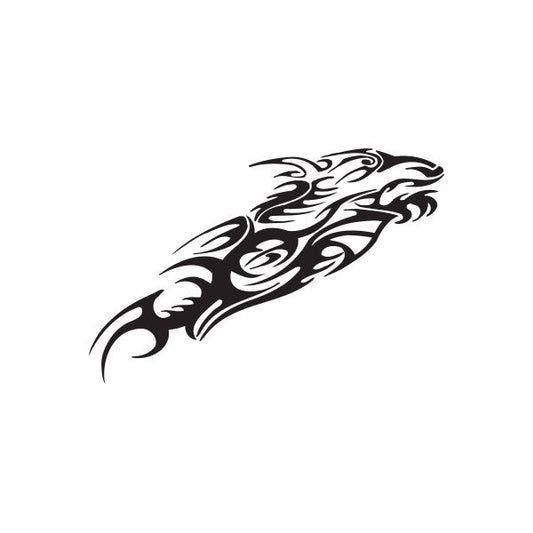 Image of Tribal Blazing Wolf Head Decal