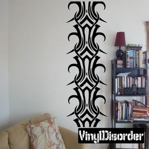 Tribal bracelet wall decal: black vinyl vertical tribal pattern