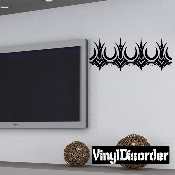 Tribal bracelet wall decal, black tribal flame pattern vinyl sticker