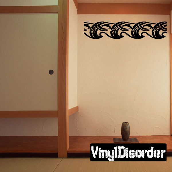Tribal bracelet wall decal, black tribal band vinyl sticker for walls