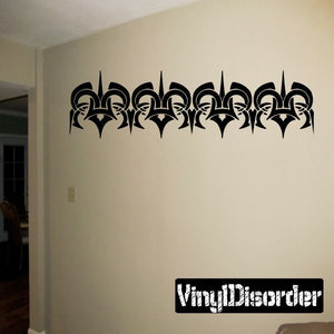 Black tribal bracelet wall decal with repeating stylized symbols, vinyl sticker