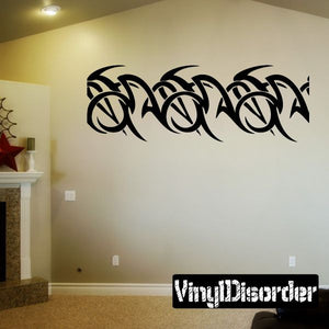 Black tribal bracelet wall decal vinyl sticker with interlaced knot pattern