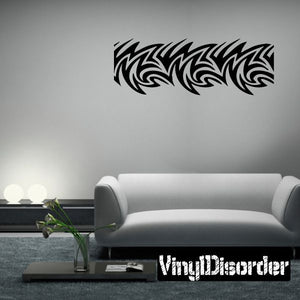 Tribal vinyl decal with three black swirl bands for wall or car