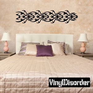 Tribal wall decal vinyl sticker with black braided lettering style graphic