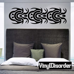 Tribal wall decal with black swirling bracelet pattern