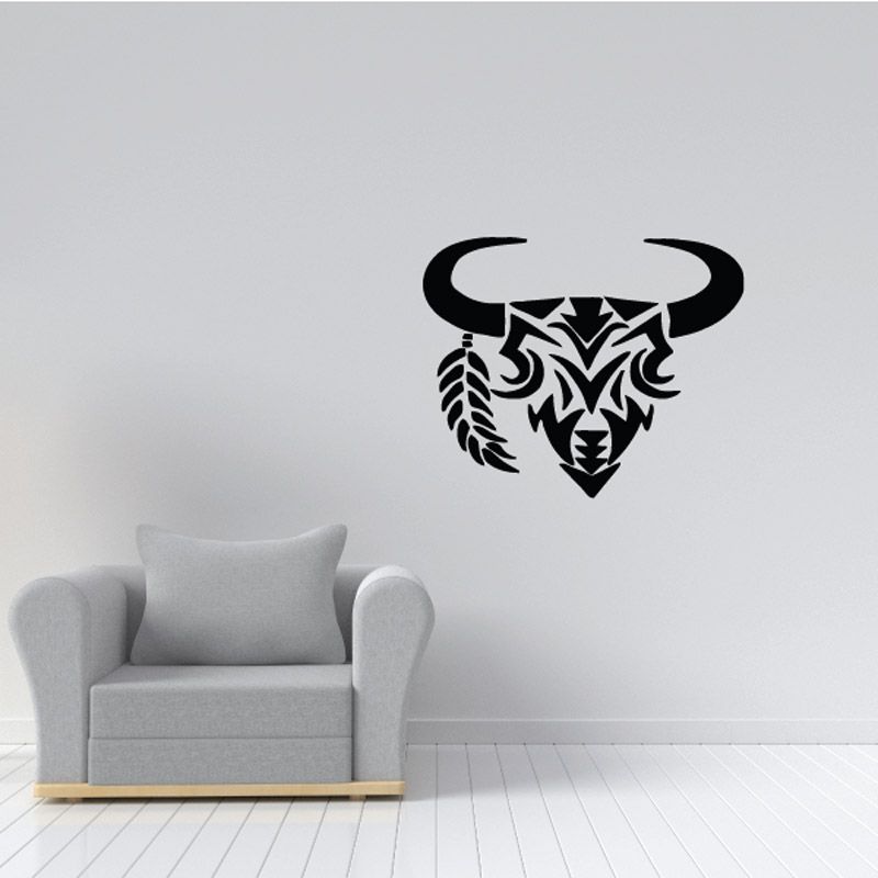 Image of Tribal Bull Head Decal