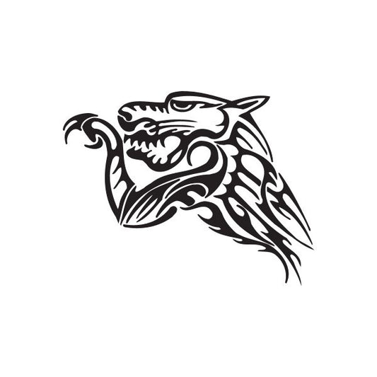 Image of Tribal Clawing Wolf Decal