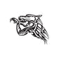 Black tribal wolf clawing decal with bold line art and sharp talon details