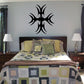 Tribal cross wall decal with black tribal cross design