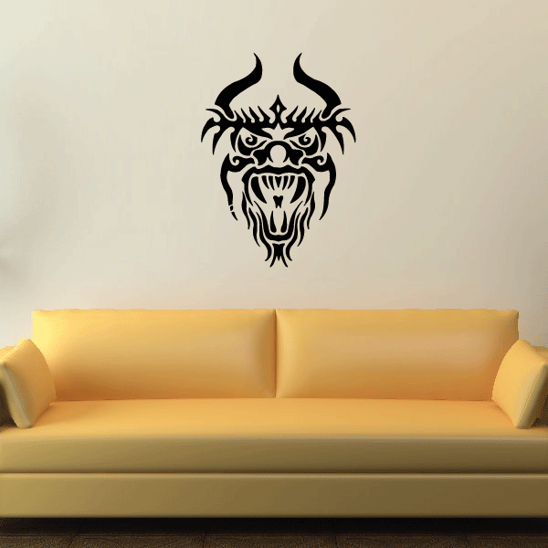 Image of Tribal Dragon Mask Decal