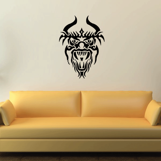 Image of Tribal Dragon Mask Decal