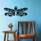 Tribal dragonfly wings decal, black ornamental wing design